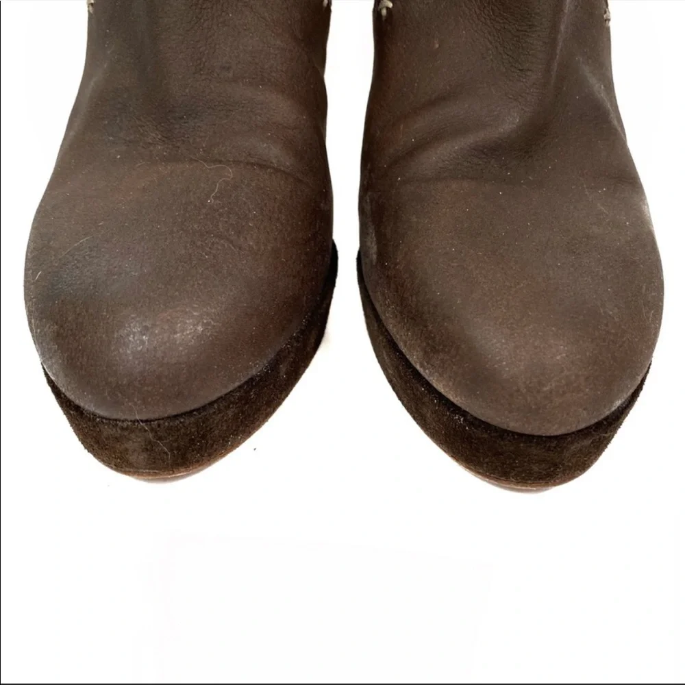 3. Rag & Bone Kenton Brown Suede Leather Heeled Boots - Picture 9 of 13